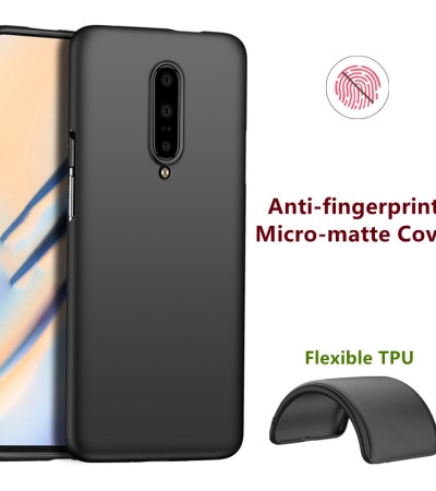 适用于OnePlus 7 Pro GM1910 GM1911 GM1913 GM1915 GM1917修身柔性TPU软硅胶手机壳，带防滑微磨砂磨砂饰面握把涂层防刮后盖皮肤